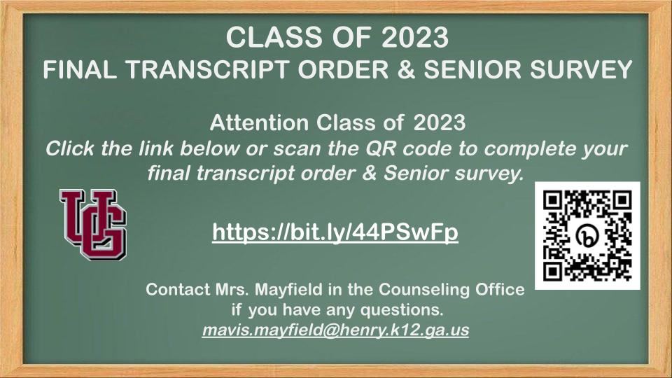  Class of 2023-Final Transcript Order